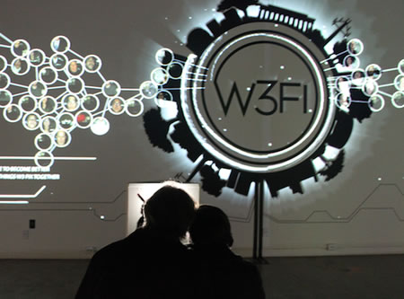 The W3FI exhibit at Artisphere in Arlington, Virginia, curated by Ryan Holladay. Photo courtesy of Artisphere