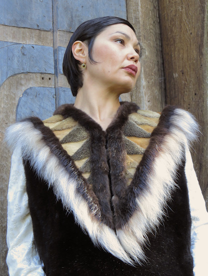 a vest made from sea mammal fur 