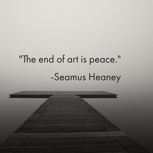 designed version of Seamus Heaney quote
