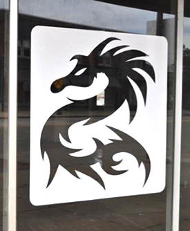 Poster featuring a dragon silhouette