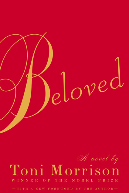 Beloved book cover: red with title in yellow script