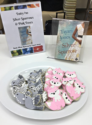 Tayari Jones’s Silver Sparrow inspires cookies baked in the shapes of silver sparrows and pink foxes in Chattanooga, TN