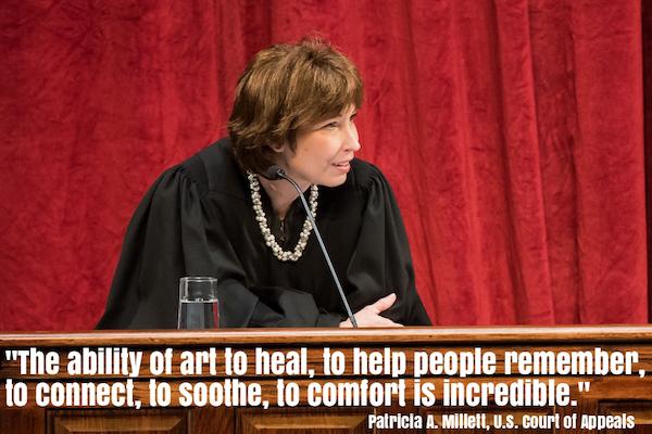 The ability of art to heal, to help people remember, to connect, to soothe, to comfort is incredible. Quote by Patricia A. Millett US Court of Appeals