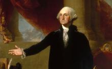 Large portrait of George Washington standing