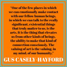quote by National Museum of African Art Director Gus Casely-Hayford