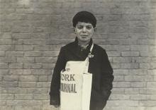 Early 1900s newsboy