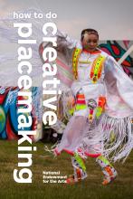 native america girl dancing at powwow
