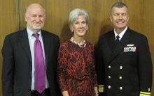 NEA Chairman Rocco Landesman, Health and Human Services Secretary Kathleen Sebelius, and Rear Admiral Alton L. Stocks, Commander, Walter Reed National Military Medical Center Bethesda, were at The John F. Kennedy Center For The Performing Arts to announce
