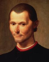 Painted portrait of Niccolo Machiavelli