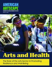 cover of American Artscape with photo of two young Black girls holding musical instruments in an outdoor setting