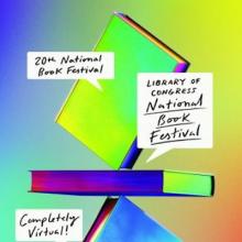 Colorful poster for the completely virtual 2020 National Book Festival