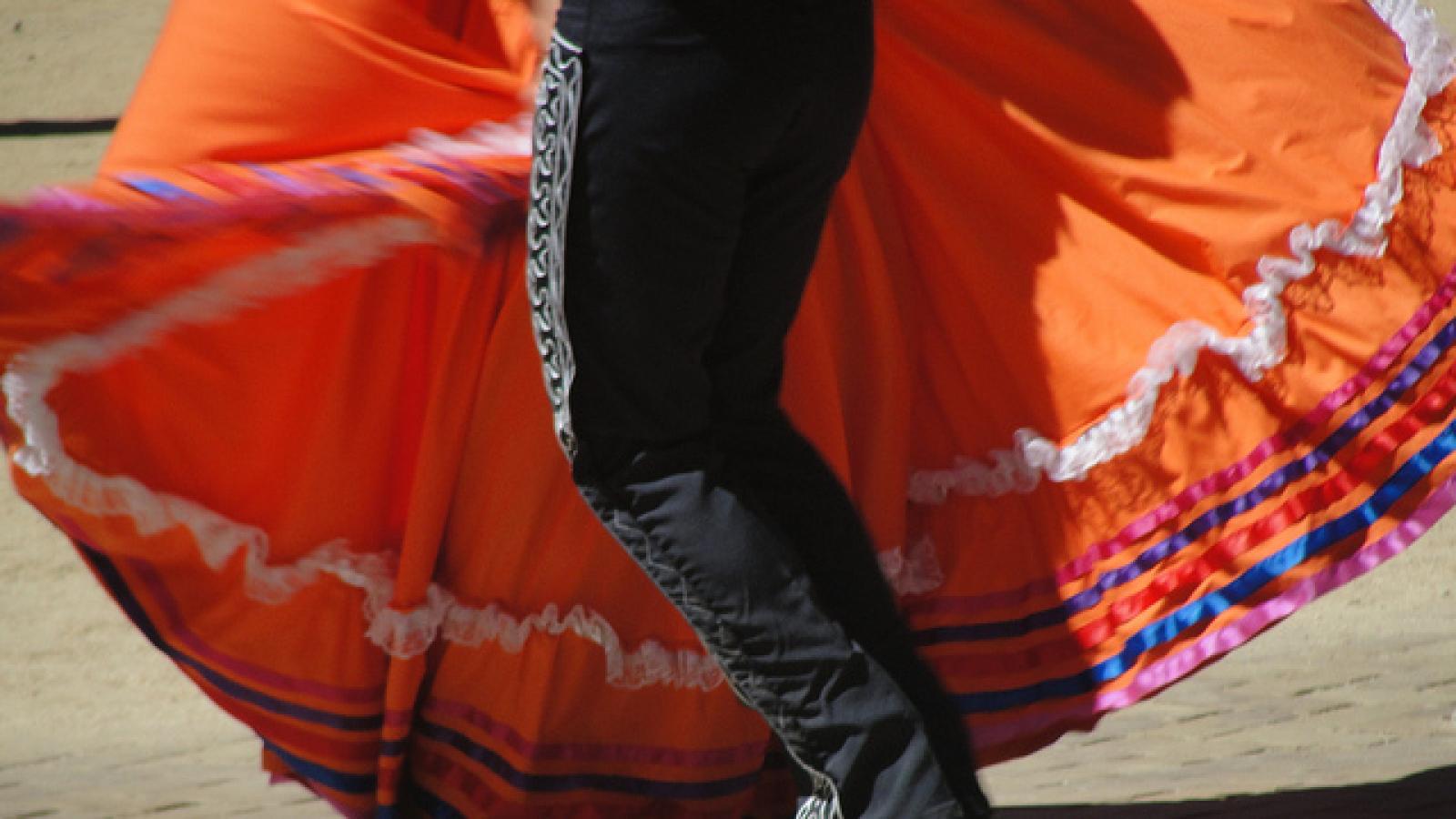 Colorful skirt and mariachi pants