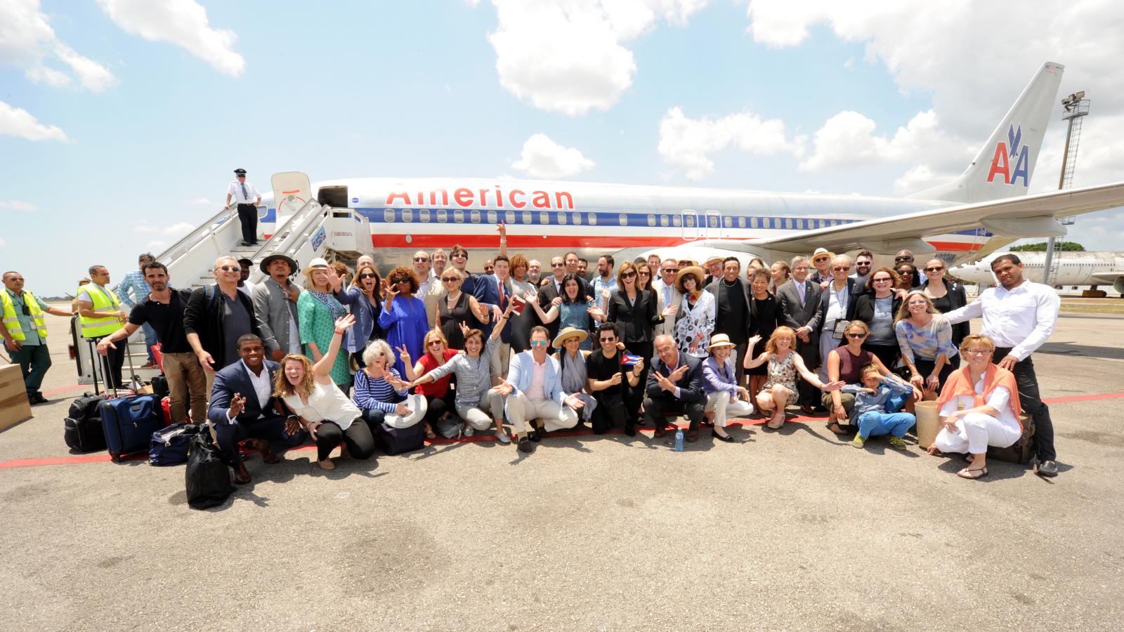 A group of people at the US Cultural Delegation visit to Cuba