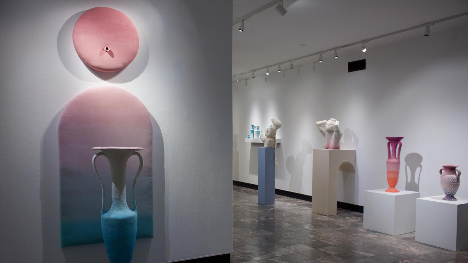 An exhibition filled with Grecian-inspired sculptures