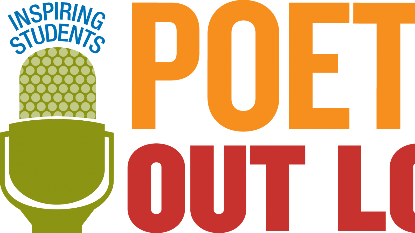 Logo for the Poetry Out Loud program - a microphone and words