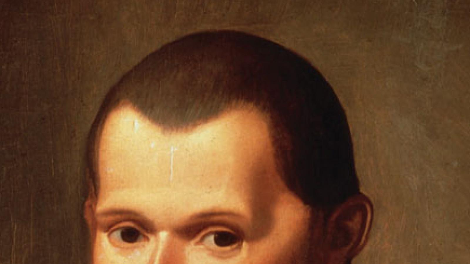 Painted portrait of Niccolo Machiavelli