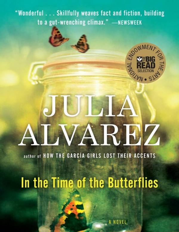 Book cover with author name and book title and image of a a butterfly at the bottom of a mason jar  