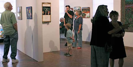 A gallery opening on the Curley School campus.
