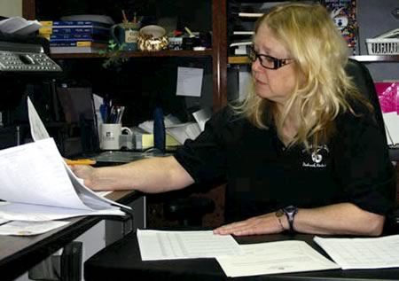  Woman at office desk