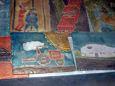 Bronze pictures that Wapato children created, with the help of professional artists, and placed around the city as public art installations.
