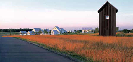 A collaboration between Coen + Partners and Salmela Architect, Jackson Meadow is a planned residential development in Marine on St. Croix, Minnesota. Seventy-five percent of the site’s 145 acres was left as dedicated open space, and the neighborhood conne