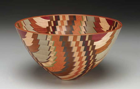 A bowl by artist Buzz Coren, a North Carolina artist promoted by HandMade in America.