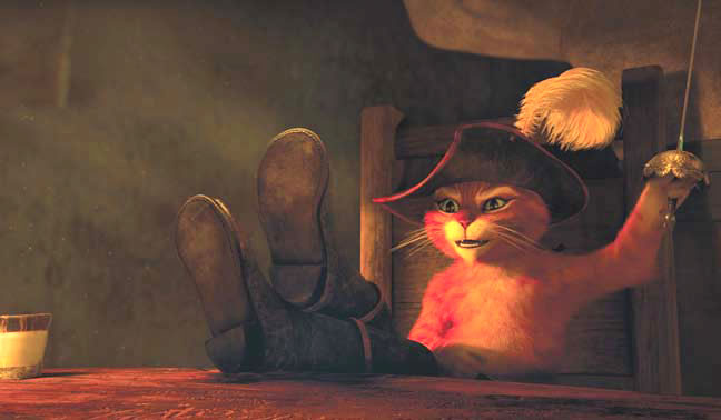 A still from the DreamWorks film Puss in Boots, directed by Chris Miller