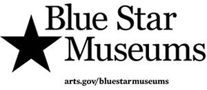 Blue Star Museums logo with arts.gov/bluestarmuseums URL