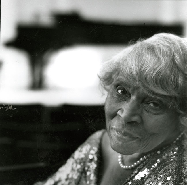 Marian Anderson Photo of older woman staring up into camera