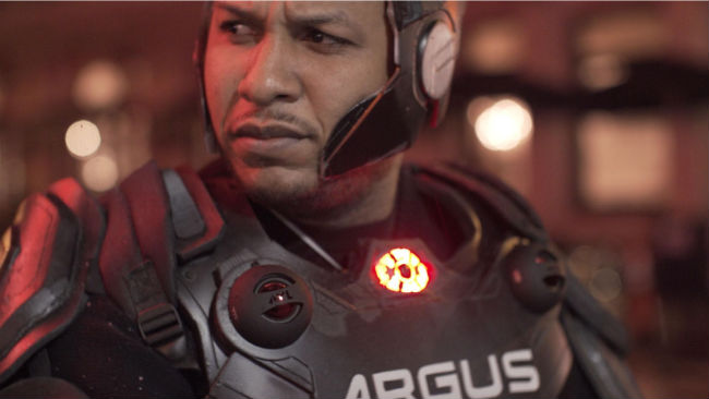 Man in armored suit