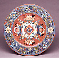 Decorated plate.