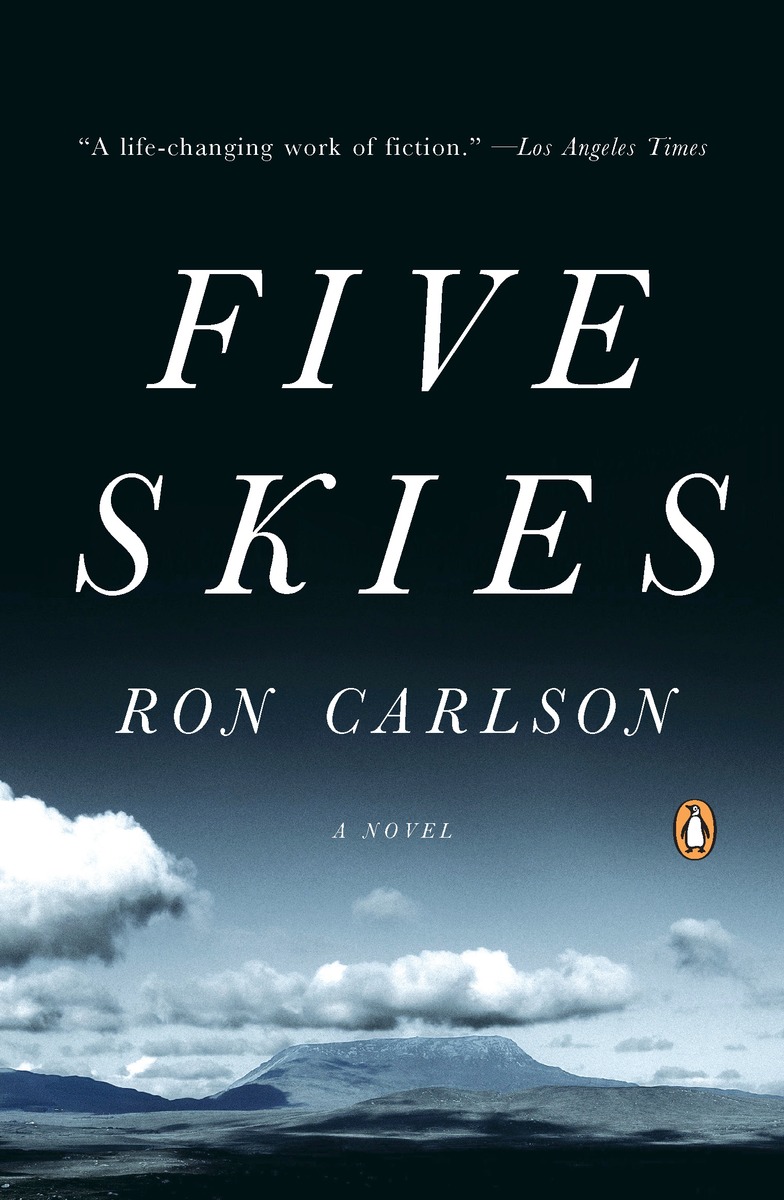 Five Skies cover: photo of a western landscape with the sky taking a large area of the picture