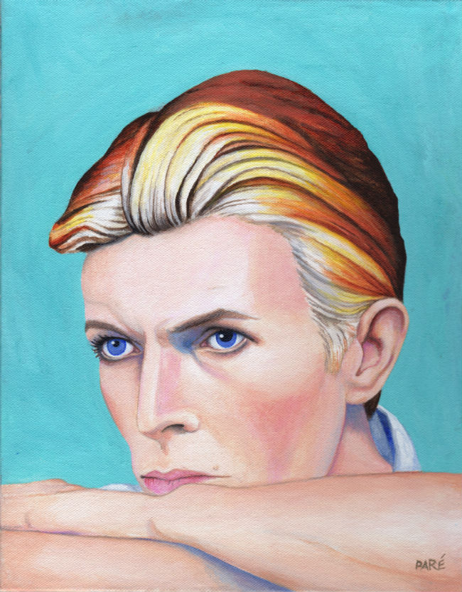 Painting of David Bowie