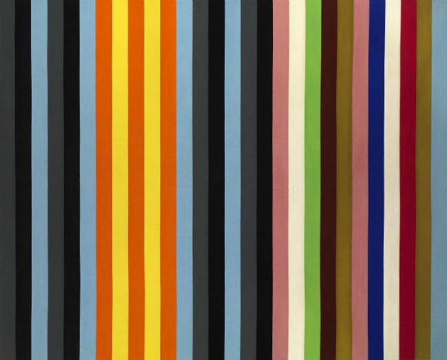 Multi-colored vertical stripes