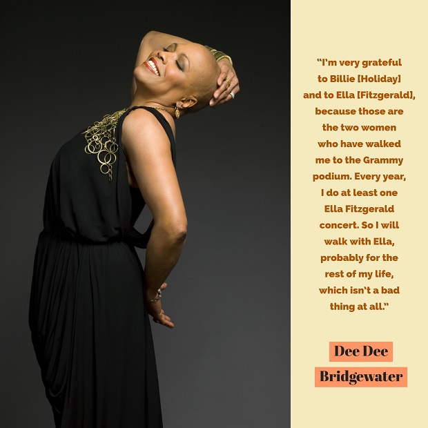 quote by DeeDee Bridgewater with photo of her