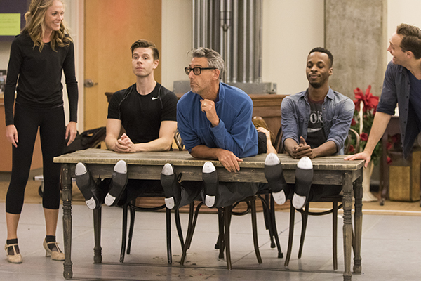 The cast of Crazy for You in rehearsals