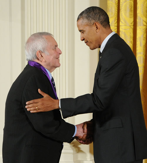 John Kander receiving the National Medal of Arts from Barack Obama