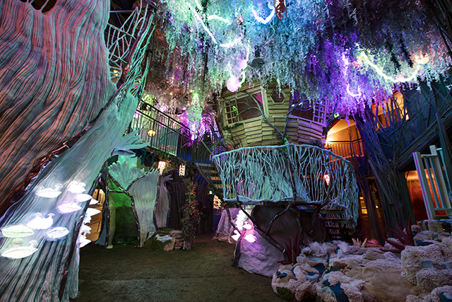 Sculptures designed to look like a magical forest