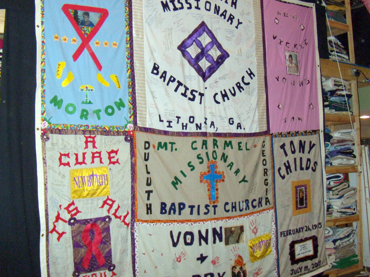 Panels from the AIDS Quilt