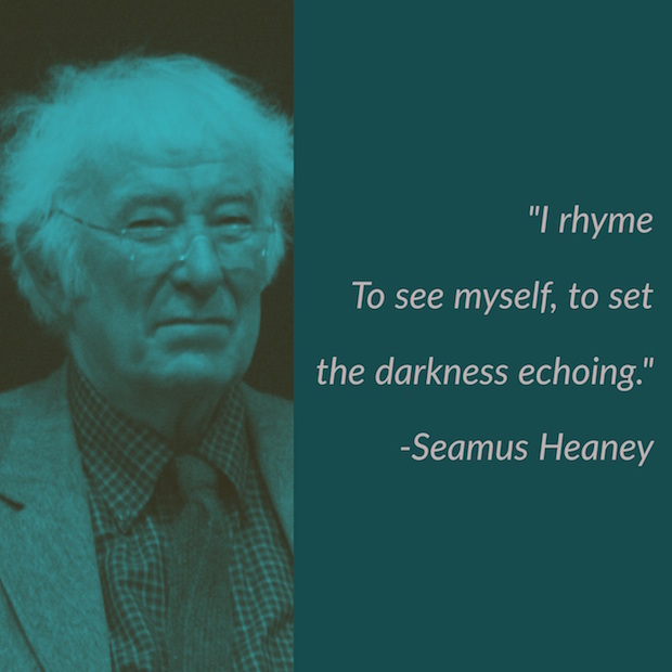 designed version of Seamus Heaney quote