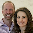Headshots of a woman next to a man.