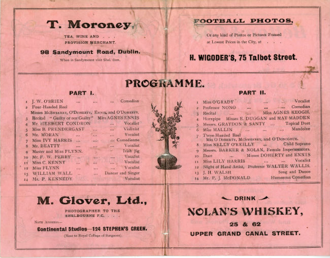 Old Irish Sports program