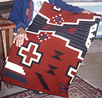 Patterned weaving.