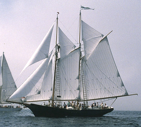 Sailing ship at sea