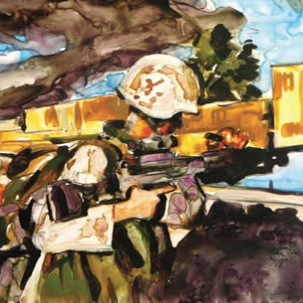 a painting of Operation Steel Curtain by Michael D. Fay