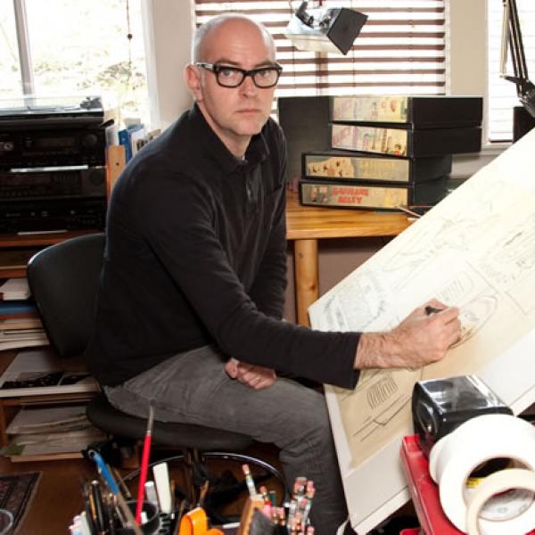 Daniel Clowes. Photo by Abigail Huller, courtesy of Oakland Museum of California