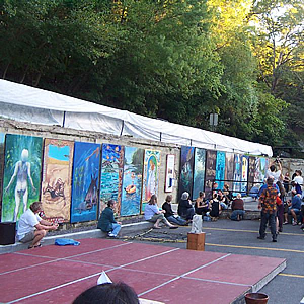 ARTery unveiling at Arts Eye View in Eureka Springs, Arkansas, one of the participants of NEA's Your Town initiative.