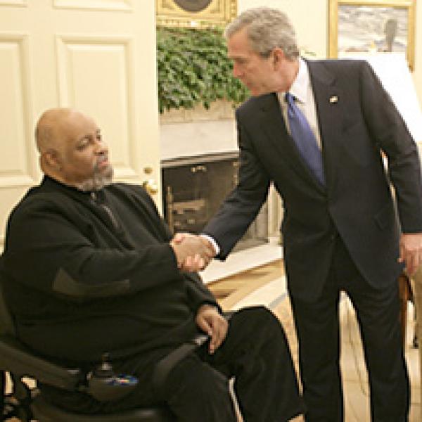 President George W. Bush with James DePriest