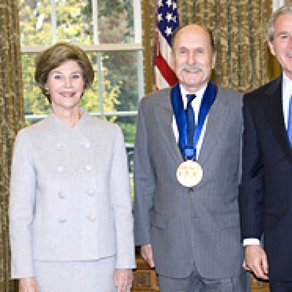 President George W. Bush and Laura Bush with Robert Duvall