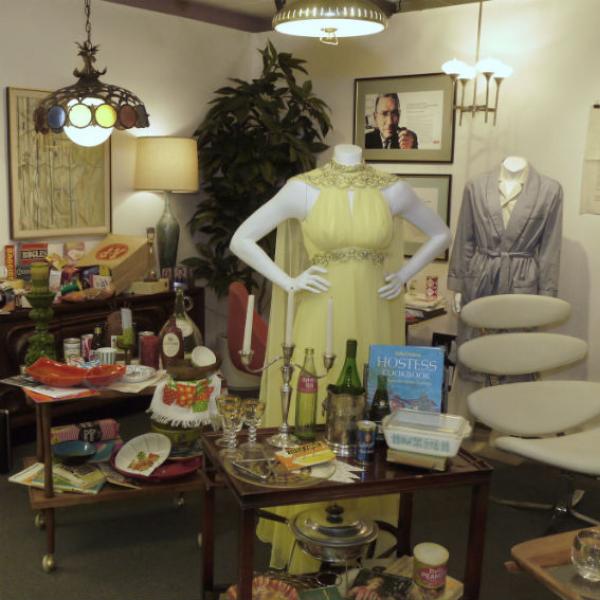 Display of props from the TV series Mad Men